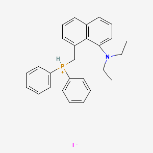 molecular formula C27H29INP B15158892 {[8-(Diethylamino)naphthalen-1-yl]methyl}(diphenyl)phosphanium iodide CAS No. 677008-49-0