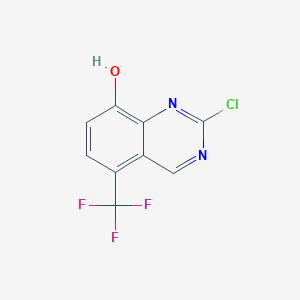 molecular formula C9H4ClF3N2O B1515890 2-Chloro-5-(trifluoromethyl)quinazolin-8-ol 