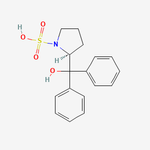 molecular formula C17H19NO4S B15158955 (2S)-2-[hydroxy(diphenyl)methyl]pyrrolidine-1-sulfonic acid CAS No. 686721-29-9