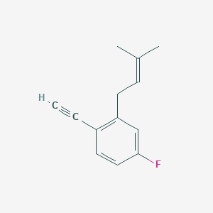 molecular formula C13H13F B15158962 1-Ethynyl-4-fluoro-2-(3-methylbut-2-en-1-yl)benzene CAS No. 819871-67-5