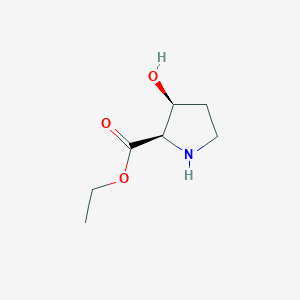 molecular formula C7H13NO3 B1515897 ethyl (2R,3S)-3-hydroxypyrrolidine-2-carboxylate 