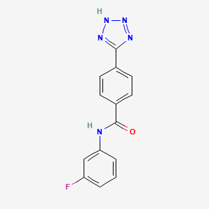 molecular formula C14H10FN5O B15159001 N-(3-fluorophenyl)-4-(2H-tetrazol-5-yl)benzamide CAS No. 651769-54-9