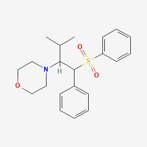 4-[1-(Benzenesulfonyl)-3-methyl-1-phenylbutan-2-yl]morpholine