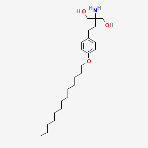 molecular formula C24H43NO3 B15159046 1,3-Propanediol, 2-amino-2-[2-[4-(tridecyloxy)phenyl]ethyl]- CAS No. 801289-26-9