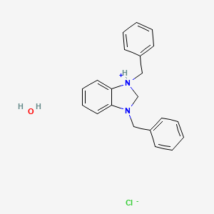 1,3-Dibenzyl-1,2-dihydrobenzimidazol-1-ium;chloride;hydrate