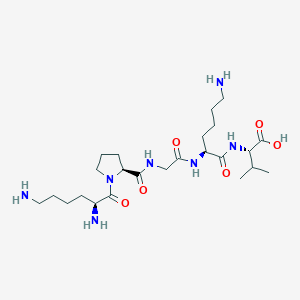 molecular formula C24H45N7O6 B15159094 L-Lysyl-L-prolylglycyl-L-lysyl-L-valine CAS No. 742068-45-7