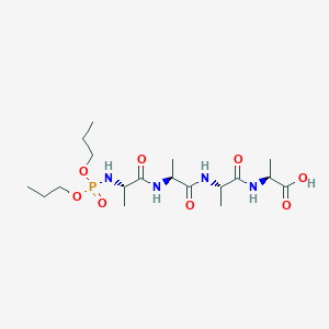 molecular formula C18H35N4O8P B15159108 N-(Dipropoxyphosphoryl)-L-alanyl-L-alanyl-L-alanyl-L-alanine CAS No. 836649-00-4