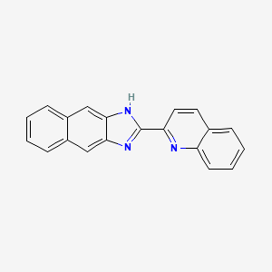 molecular formula C20H13N3 B15159124 1H-Naphth[2,3-d]imidazole, 2-(2-quinolinyl)- CAS No. 848474-90-8