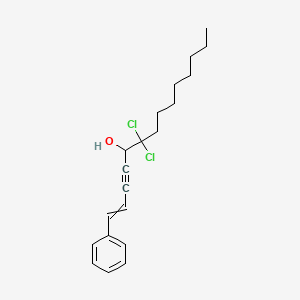 6,6-Dichloro-1-phenyltetradec-1-EN-3-YN-5-OL