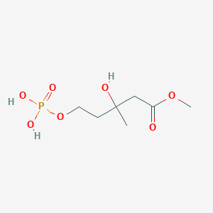 molecular formula C7H15O7P B15159155 Methyl 3-hydroxy-3-methyl-5-(phosphonooxy)pentanoate CAS No. 675199-74-3