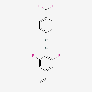 molecular formula C17H10F4 B15159189 2-{[4-(Difluoromethyl)phenyl]ethynyl}-5-ethenyl-1,3-difluorobenzene CAS No. 797047-49-5