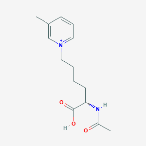 molecular formula C14H21N2O3+ B15159214 N-Acetyl-6-(3-methylpyridin-1-ium-1-yl)-L-norleucine CAS No. 654050-73-4