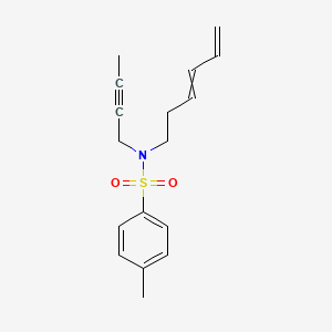 molecular formula C17H21NO2S B15159240 N-(But-2-yn-1-yl)-N-(hexa-3,5-dien-1-yl)-4-methylbenzene-1-sulfonamide CAS No. 835596-41-3