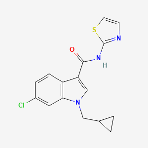 1H-Indole-3-carboxamide, 6-chloro-1-(cyclopropylmethyl)-N-2-thiazolyl-