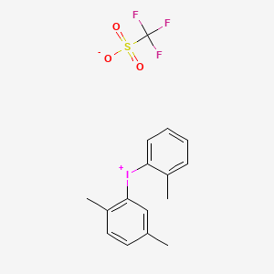 molecular formula C16H16F3IO3S B15159258 (2,5-Dimethylphenyl)(phenyl)iodonium triflate 