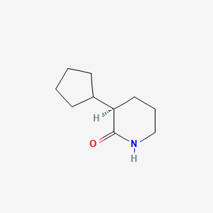 molecular formula C10H17NO B15159266 (3R)-3-Cyclopentylpiperidin-2-one CAS No. 660407-18-1