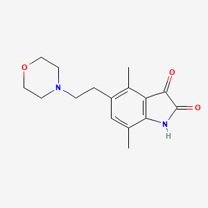 molecular formula C16H20N2O3 B15159270 4,7-Dimethyl-5-[2-(morpholin-4-yl)ethyl]-1H-indole-2,3-dione CAS No. 828911-74-6