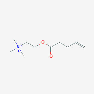 molecular formula C10H20NO2+ B15159288 N,N,N-Trimethyl-2-[(pent-4-enoyl)oxy]ethan-1-aminium CAS No. 805190-64-1