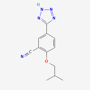 molecular formula C12H13N5O B15159289 2-(2-methylpropoxy)-5-(2H-tetrazol-5-yl)benzonitrile CAS No. 651769-85-6