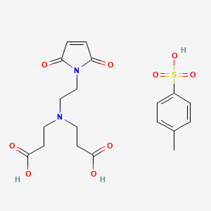 molecular formula C19H24N2O9S B1515929 N-(2-carboxyethyl)-N-[2-(2,5-dihydro-2,5-dioxo-1H-pyrrol-1-yl)ethyl]-,mono(4-methylbenzenesulfon-ate)b-Alanine 