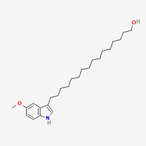 molecular formula C25H41NO2 B15159298 1H-Indole-3-hexadecanol, 5-methoxy- CAS No. 651331-33-8