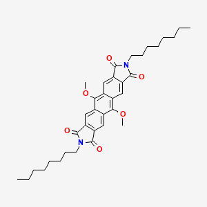 2,12-dimethoxy-7,17-dioctyl-7,17-diazapentacyclo[11.7.0.03,11.05,9.015,19]icosa-1,3,5(9),10,12,14,19-heptaene-6,8,16,18-tetrone