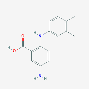 5-Amino-2-(3,4-dimethylanilino)benzoic acid