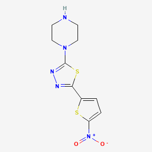 1-[5-(5-Nitrothiophen-2-yl)-1,3,4-thiadiazol-2-yl]piperazine