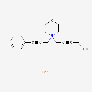 4-(4-Hydroxybut-2-yn-1-yl)-4-(3-phenylprop-2-yn-1-yl)morpholin-4-ium bromide