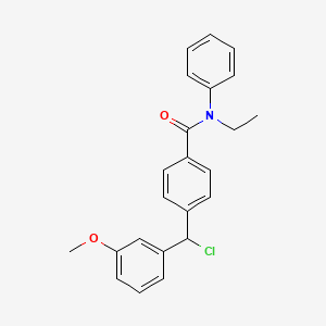 4-[Chloro(3-methoxyphenyl)methyl]-N-ethyl-N-phenylbenzamide