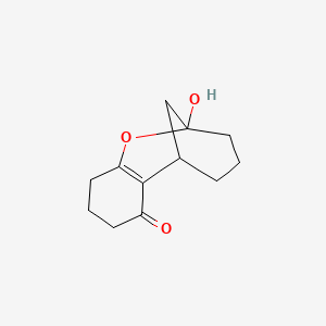 molecular formula C12H16O3 B15159471 9-Hydroxy-8-oxatricyclo[7.3.1.02,7]tridec-2(7)-en-3-one 