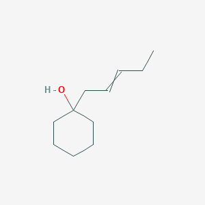 1-(Pent-2-en-1-yl)cyclohexan-1-ol