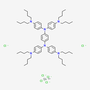 molecular formula C62H92Cl6N6Sb- B1515986 Antimonate(1-), hexafluoro-, (OC-6-11)-, salt with N,N,N',N'-tetrakis(4-(dibutylamino)phenyl)-1,4-benzenediamine (1:1) CAS No. 4379-85-5