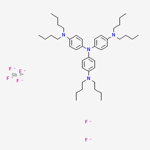 molecular formula C42H66F6N4Sb- B1515987 Antimonate(1-), hexafluoro-, (OC-6-11)-, salt with N,N-dibutyl-N',N'-bis(4-(dibutylamino)phenyl)-1,4-benzenediamine (1:1) CAS No. 41494-35-3