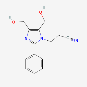 3-[4,5-Bis(hydroxymethyl)-2-phenyl-1H-imidazol-1-yl]propanenitrile