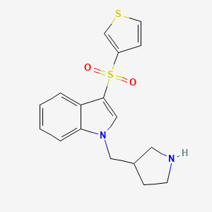 1H-Indole, 1-(3-pyrrolidinylmethyl)-3-(3-thienylsulfonyl)-