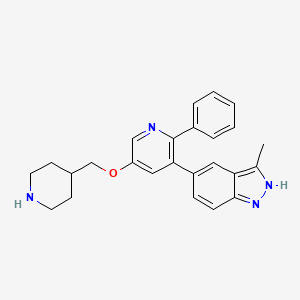 3-methyl-5-[2-phenyl-5-(piperidin-4-ylmethoxy)pyridin-3-yl]-2H-indazole