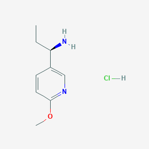 molecular formula C9H15ClN2O B1516007 (R)-1-(6-Methoxypyridin-3-yl)propan-1-amine hydrochloride 
