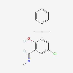 molecular formula C17H18ClNO B15160073 4-Chloro-6-[(methylamino)methylidene]-2-(2-phenylpropan-2-yl)cyclohexa-2,4-dien-1-one CAS No. 861903-34-6