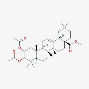2,3-Bis(acetoxy)-(2-alpha,3-alpha)-olean-12-en-28-oic acid methyl ester