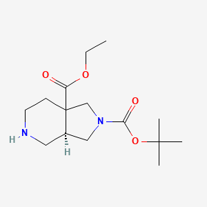 molecular formula C15H26N2O4 B1516019 (3aR,7aS)-rel-2-tert-Butyl 7a-ethyl hexahydro-1H-pyrrolo[3,4-c]pyridine-2,7a(3H)-dicarboxylate 