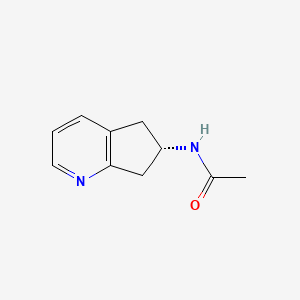 N-[(6S)-6,7-Dihydro-5H-cyclopenta[b]pyridin-6-yl]acetamide