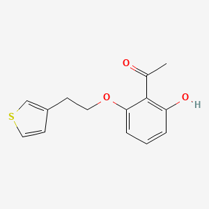 1-{2-Hydroxy-6-[2-(thiophen-3-yl)ethoxy]phenyl}ethan-1-one