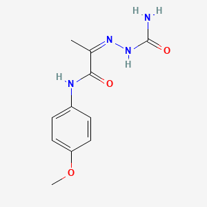 molecular formula C11H14N4O3 B15160312 (2Z)-2-(carbamoylhydrazinylidene)-N-(4-methoxyphenyl)propanamide 