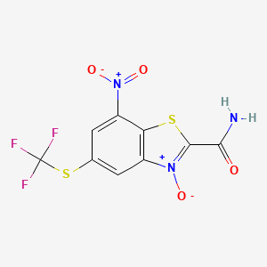 2-Benzothiazolecarboxamide, 7-nitro-5-[(trifluoromethyl)thio]-, 3-oxide