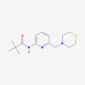 2,2-Dimethyl-N-{6-[(thiomorpholin-4-yl)methyl]pyridin-2-yl}propanamide