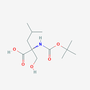 molecular formula C12H23NO5 B15160414 N-(tert-Butoxycarbonyl)-2-(hydroxymethyl)-L-leucine CAS No. 833484-33-6