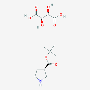 L(+)-tartaric acid; tert-butyl (3R)-pyrrolidine-3-carboxylate