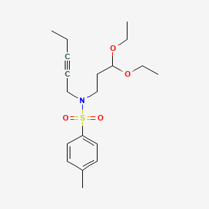 N-(3,3-Diethoxypropyl)-4-methyl-N-(pent-2-yn-1-yl)benzene-1-sulfonamide