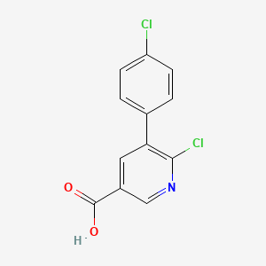 molecular formula C12H7Cl2NO2 B1516049 6-Chloro-5-(4-chlorophenyl)-3-pyridinecarboxylic acid 